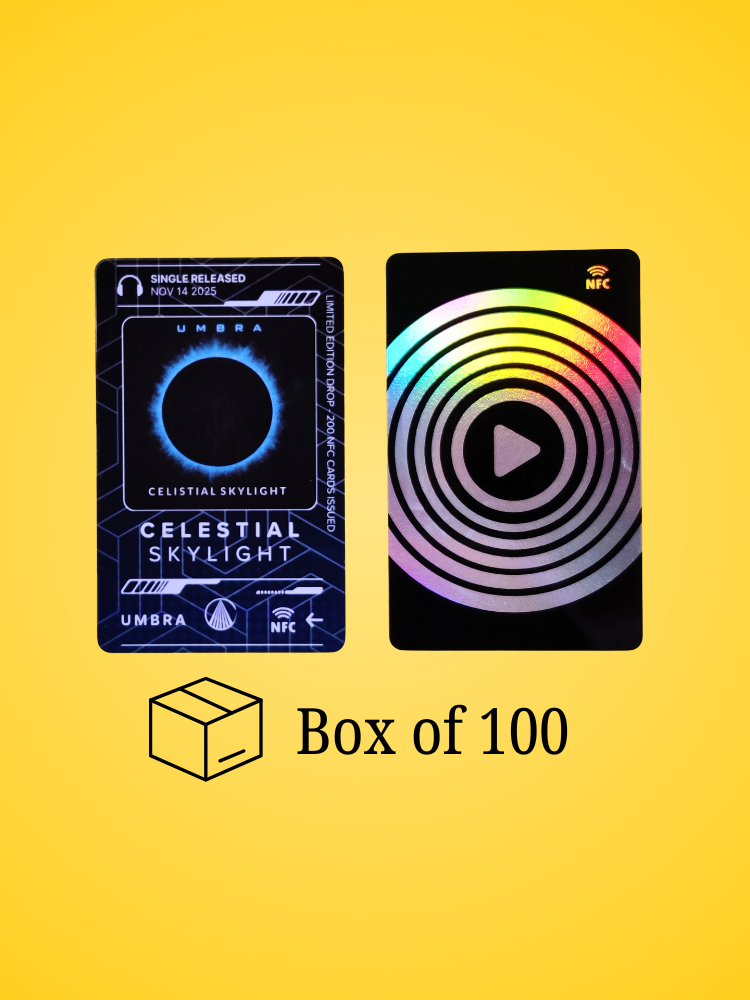 LEMN DROPS NFC MUSIC ALBUM CARD FRONT & BACK - BOX of 100
